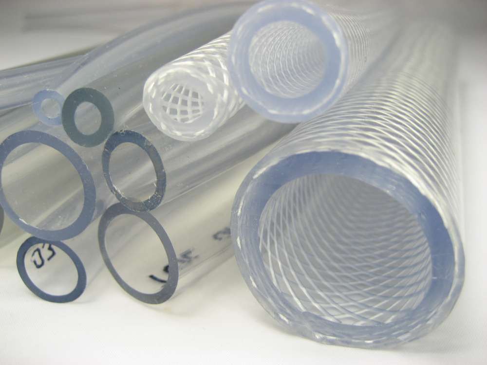 PVC Gewebeschlauch 25x4,5mm auf 50m-Rolle Kreuzgewebe transparent für Lebensmittel, Druckluft, Wasser