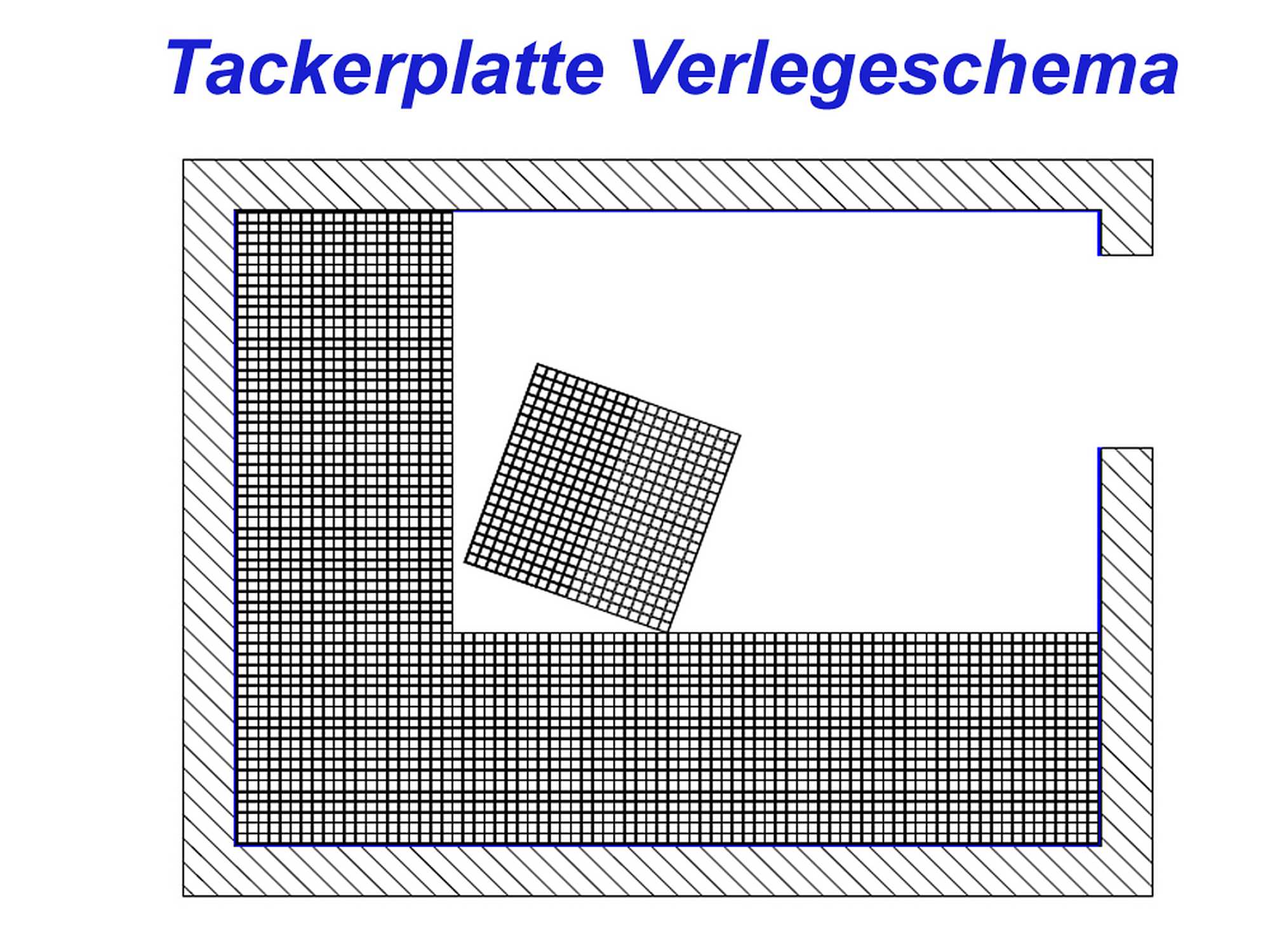 Tackerplatte Fußbodenheizung Warmwasser, Sani-TAC Komplettsystem 5m² oder 10m² mit Verbundrohr 16x2mm und RTL SI-Regelbox 