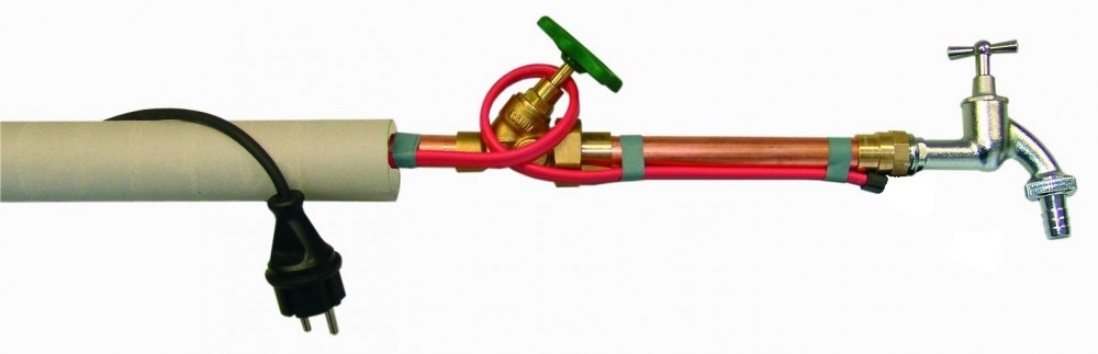 Rohrbegleitheizung Schlauchheizung gegen Frostschäden Heizkabel PRO 2m - 48m energieeffizient stromsparend mit Thermostat