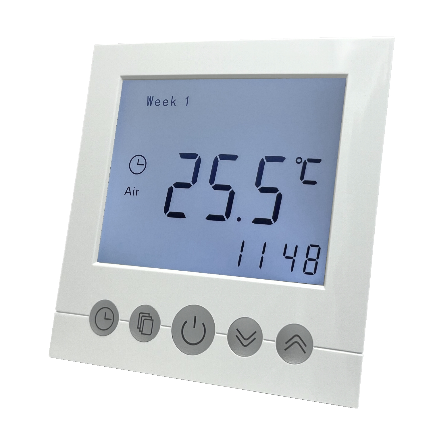Thermostat Digitalregler für Elektro Fußbodenheizung, mit digitaler programmierbarer Wochenzeitschaltuhr, inkl. Fühlerleitung